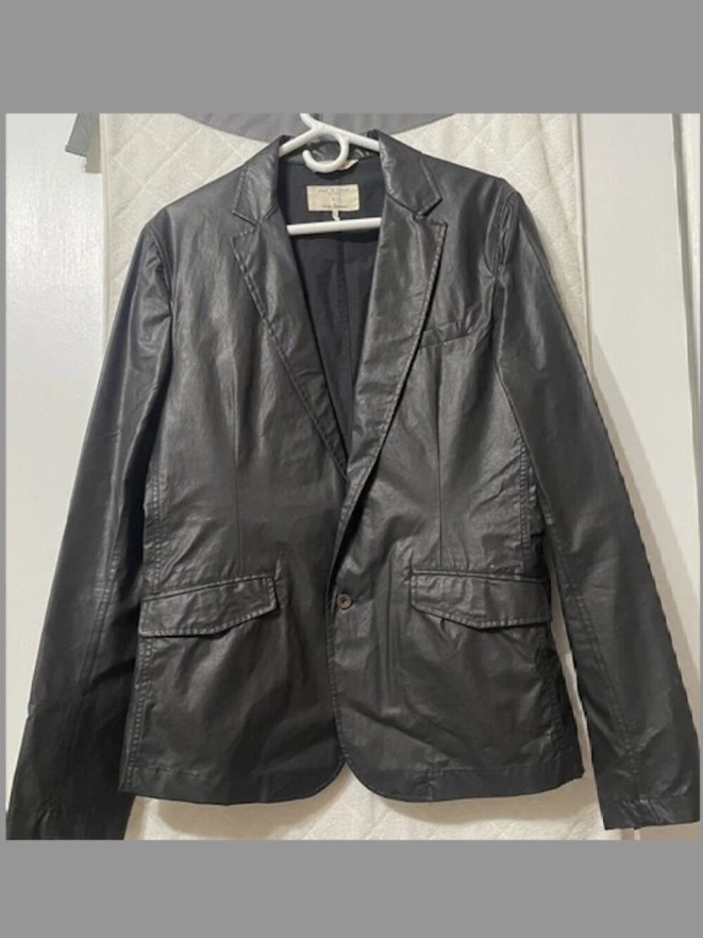 Rag & Bone New York Tailored Blazer Jacket Men's Black SZ L Made in USA